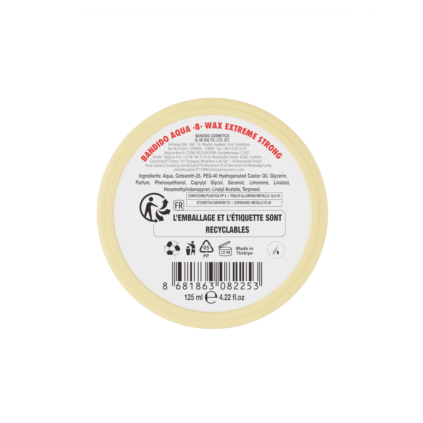 BANDIDO AQUA WAX 8 BLACK MEDIUM - 125 ML