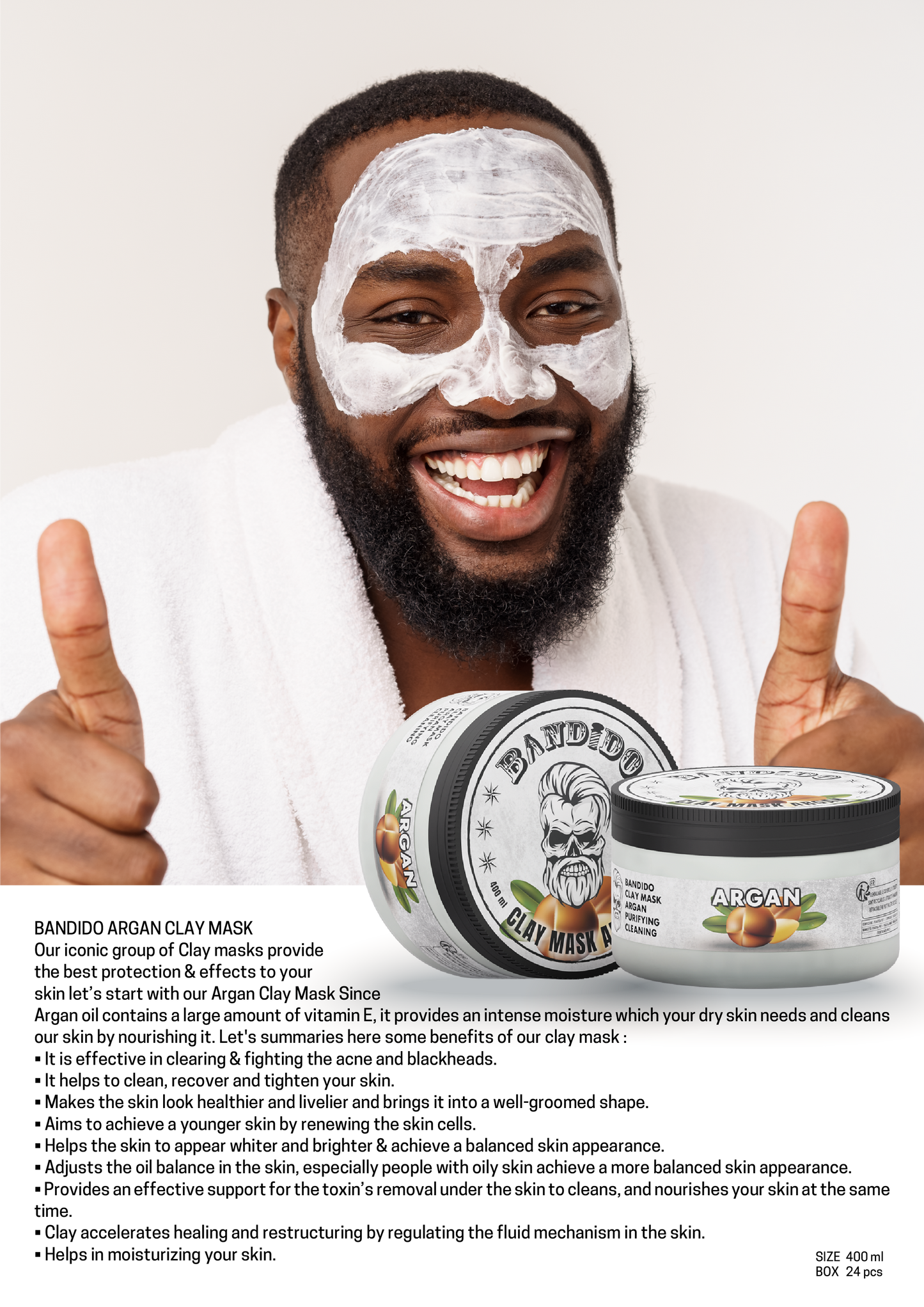 BANDIDO CLAY MASK 400 ML - ARGAN