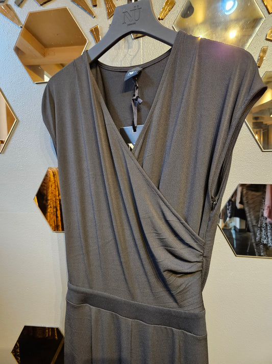 Kala Jumpsuit - Sophisticated Charcoal Wrap Dress