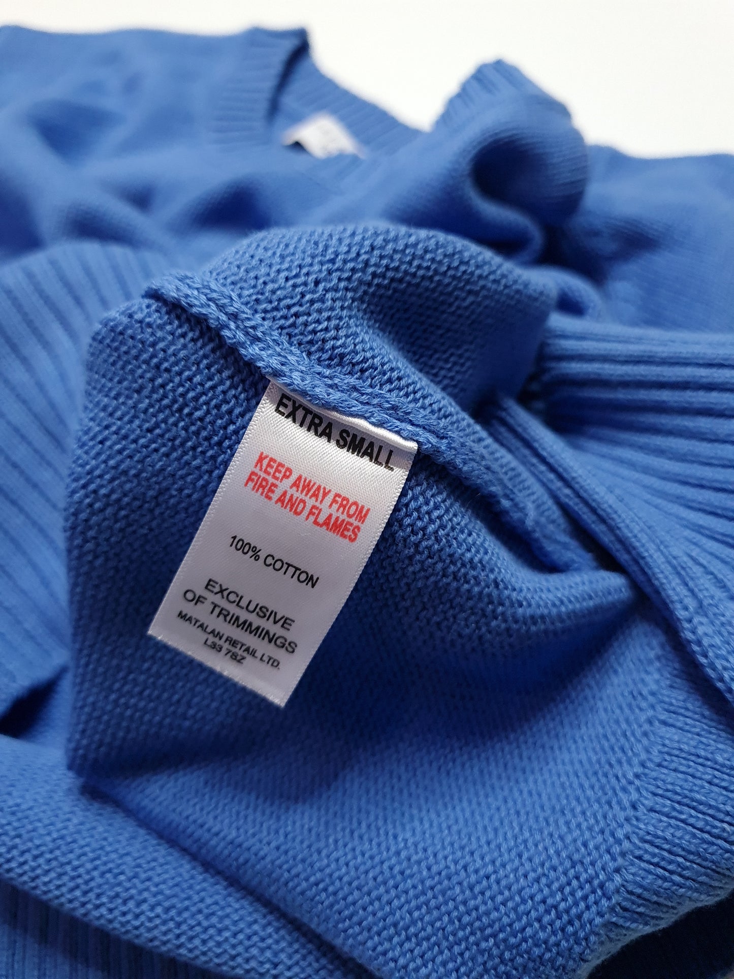 Essential Blue Cotton Knitwear