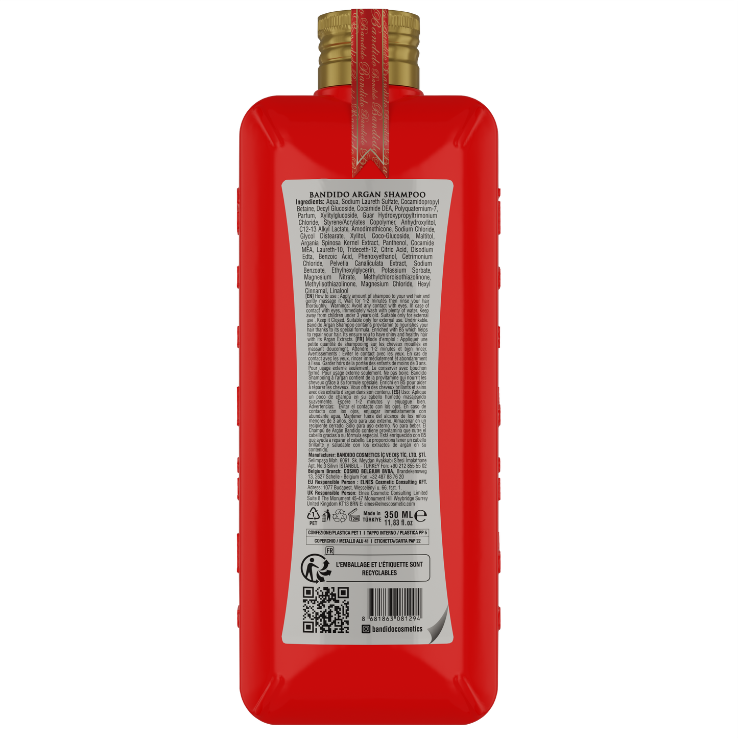 BANDIDO SHAMPOO 350 ML - ARGAN