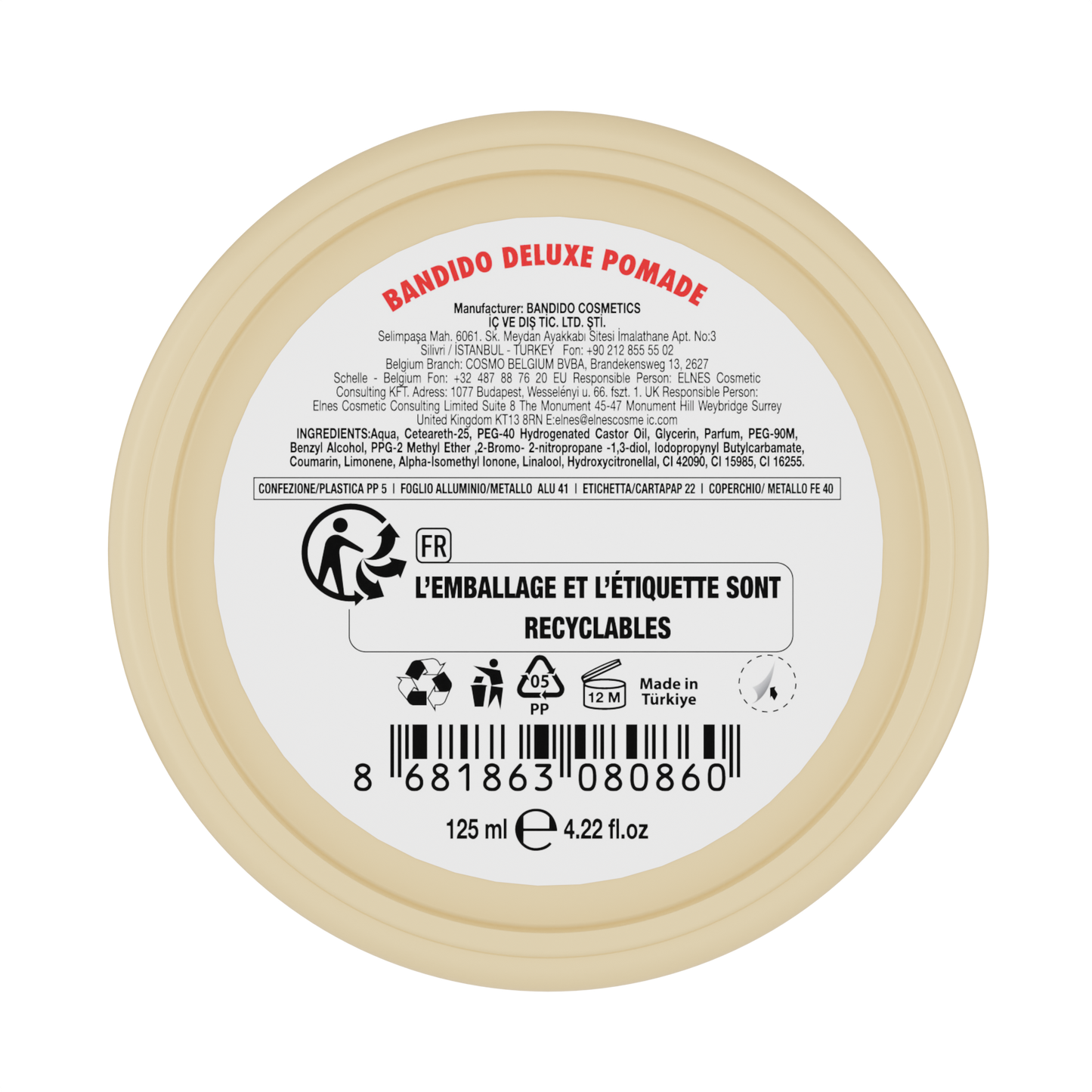 BANDIDO DELUXE POMADE 125 ML