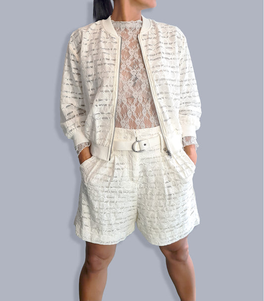 Chic Zipper Lace Set