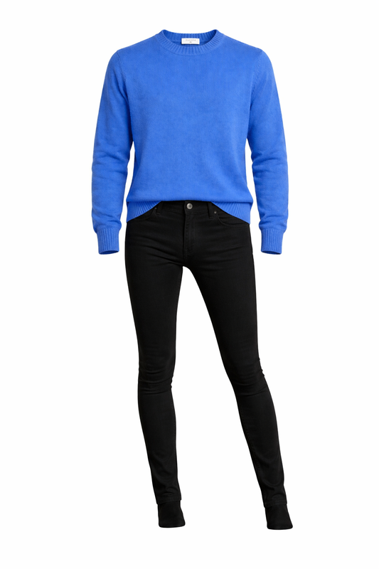 Essential Blue Cotton Knitwear