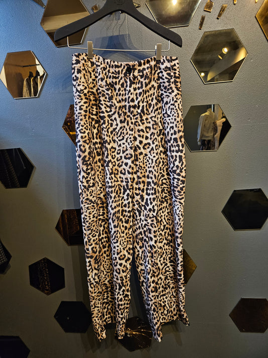 Leopard Print Pants - Relaxed Fit