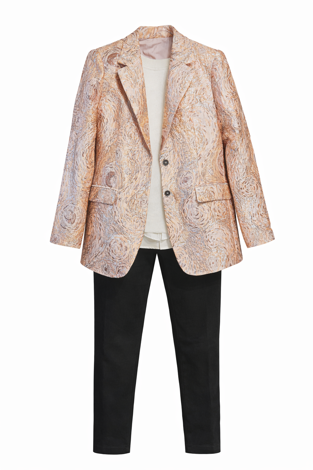 Rose Gold Textured Blazer