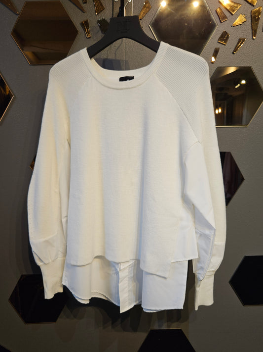 Komplet Power Outfit-pakke - Rosaguldblazer + Hvid Strik + Sorte Bukser