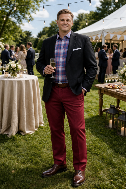 Brax Cooper Fancy Chino Outfit Set - Burgundy