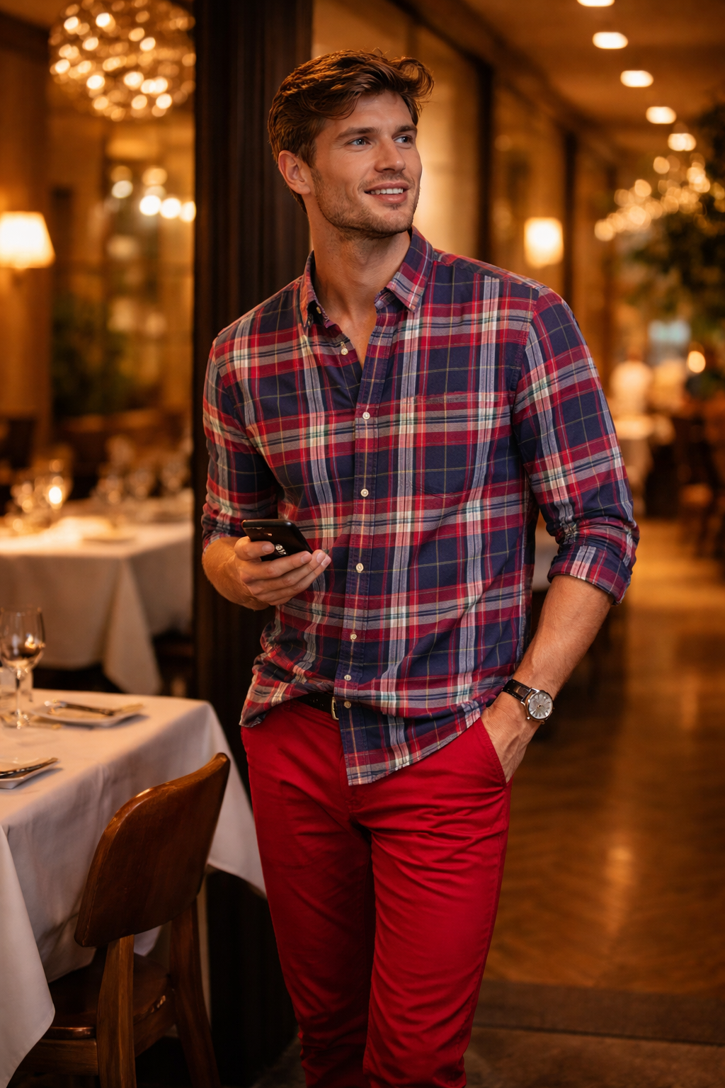 Langærmet skjorte og bukser fra Gant