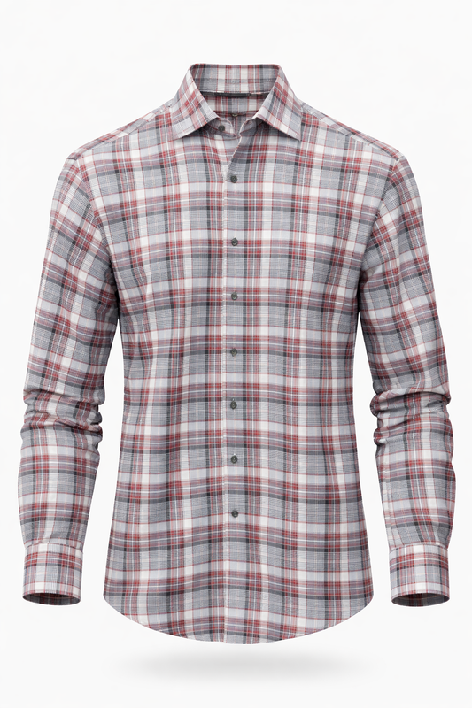 Club of Comfort Santos Stretch Trousers + Seven Seas Plaid Shirt – Outfit Set