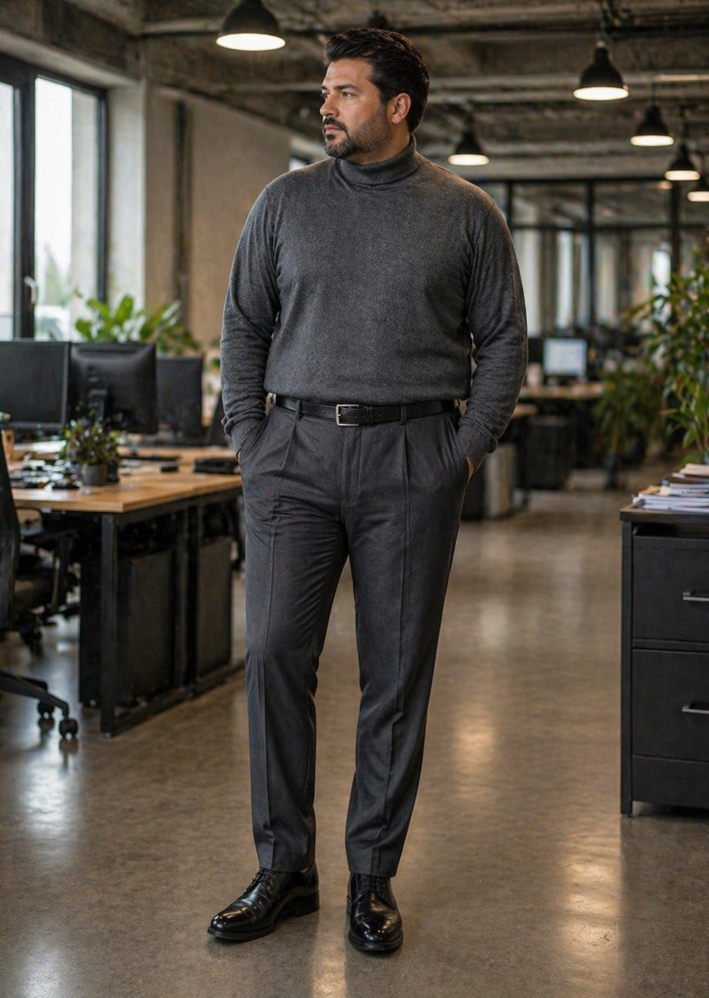 Outfit Set – Merino Wool Sweater & L&F Business Trousers